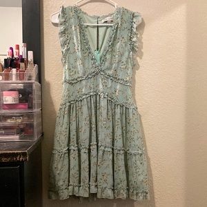Floral mint green dress size small